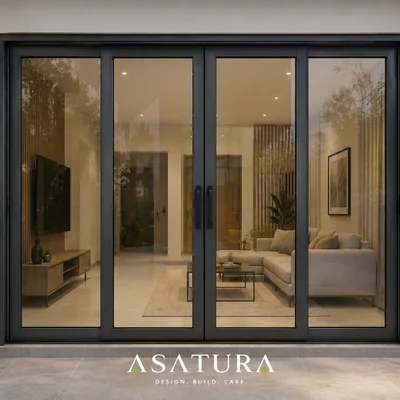 Pintu alumunium swing ASATURA