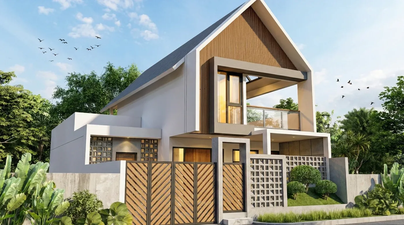 Desain rumah 2 lantai minimalis di Jakarta Selatan oleh ASATURA