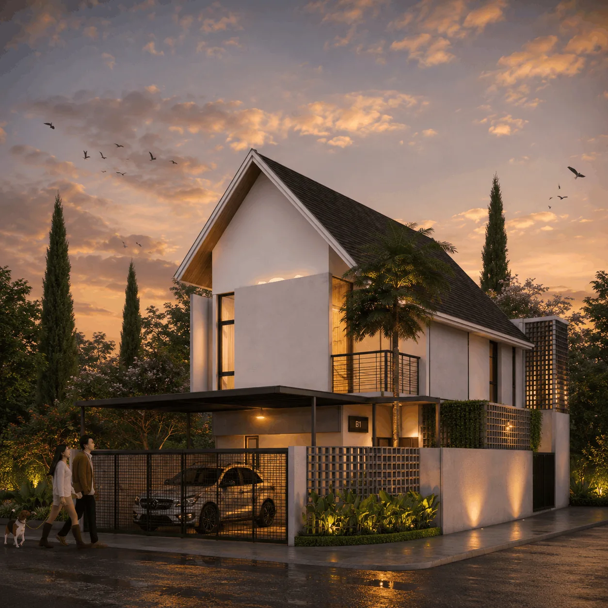 Renovasi rumah lama menjadi modern di Jakarta Utara oleh ASATURA