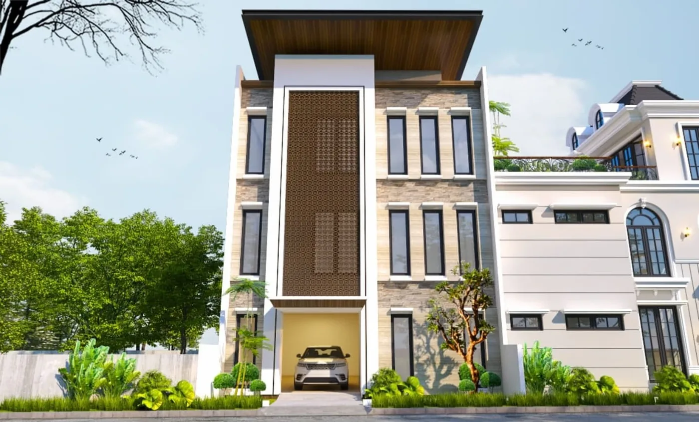 Desain ruko 3 lantai di Jakarta Pusat oleh ASATURA
