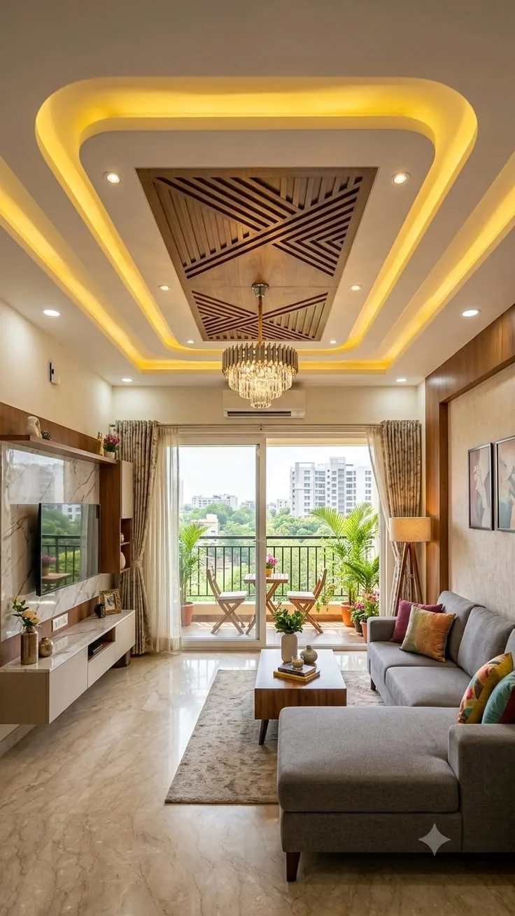 Plafon mewah dengan chandelier di Tangerang oleh ASATURA